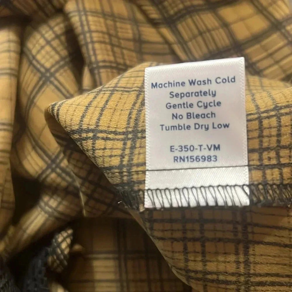 Allison Joy Ryan brown black plaid Cami lace top size medium - Picture 10 of 10
